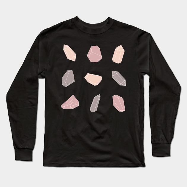 Witch aesthetic pastel crystals Long Sleeve T-Shirt by myabstractmind